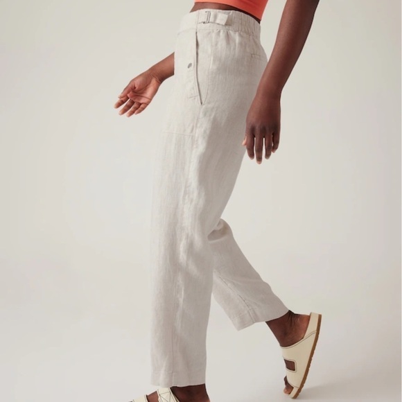 NWT. ATHLETA WOMEN’S VOYAGER LINEN PANT - Picture 2 of 12